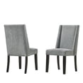 thumbnail image 1 of Pemberly Row Transitional Upholstered Wood Dining Chair in Gray (Set of 2), 1 of 6