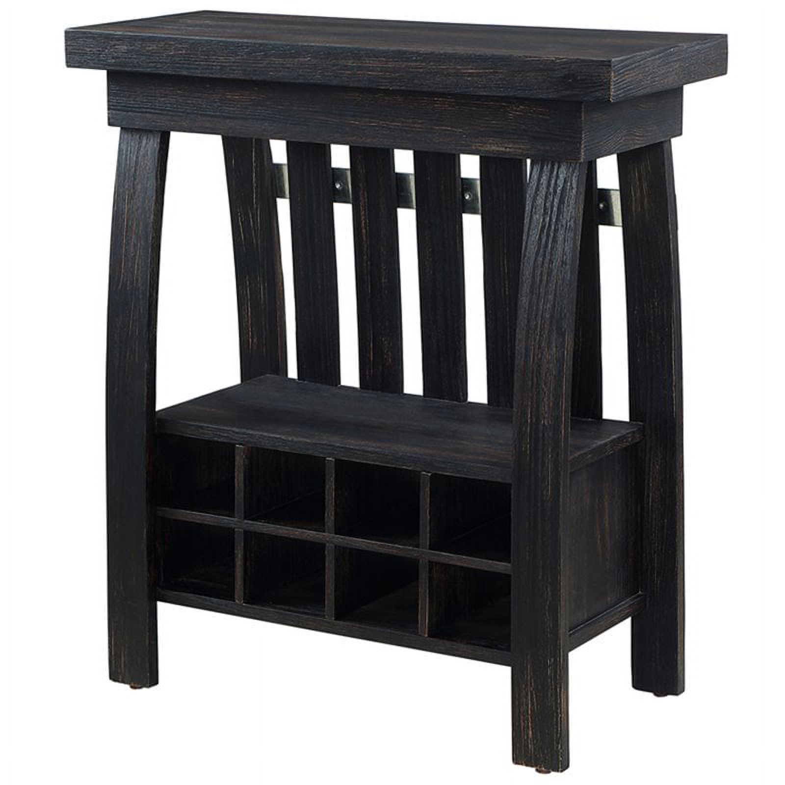 Pemberly Row Transitional Wood & Metal Cabinet in Rustic Dark Brown ...