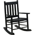thumbnail image 1 of Pemberly Row Transitional Wood Slat Back Youth Rocking Chair in Black, 1 of 2