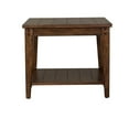 thumbnail image 1 of Pemberly Row Transitional Wood Square Lamp Table in Dark Brown, 1 of 5