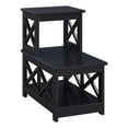 thumbnail image 1 of Pemberly Row Transitional Wood Two-Step Accent End Table in Black, 1 of 5