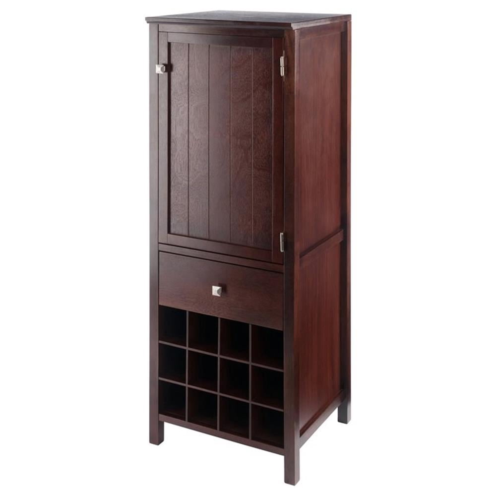 Jelly Rack 3 Pemberly Row Transitional Wood Wine Rack Jelly Cupboard in Walnut ...
