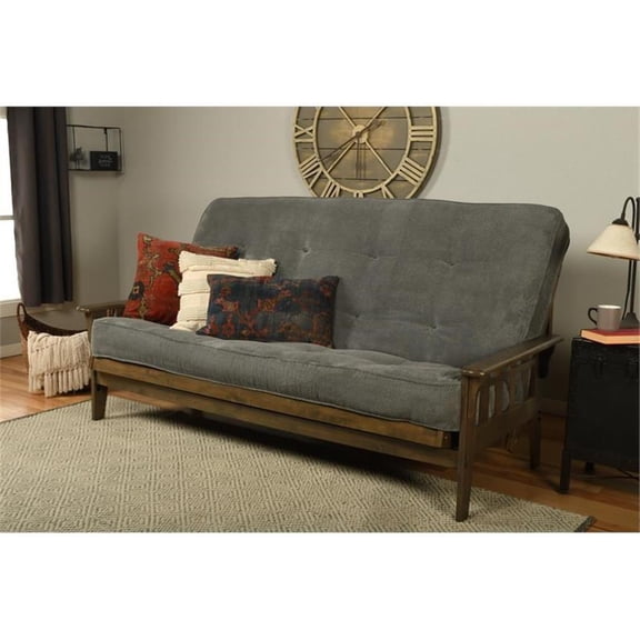 Pemberly Row Tucson Queen Futon in Marmont Gray Wood Frame