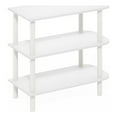 thumbnail image 1 of Pemberly Row Turn-N-Tube 26" 3-Tier Curved Freestanding Shoe Rack White, 1 of 6