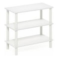 thumbnail image 1 of Pemberly Row Turn-N-Tube 26" 3-Tier Freestanding Shoe Rack Storage White, 1 of 6