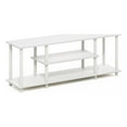 thumbnail image 1 of Pemberly Row Turn-N-Tube 3D 3-Tier Entertainment TV Stands in White, 1 of 6
