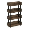 thumbnail image 1 of Pemberly Row Turn-N-Tube 4-Tier Freestanding Multipurpose Display Rack in Walnut, 1 of 5