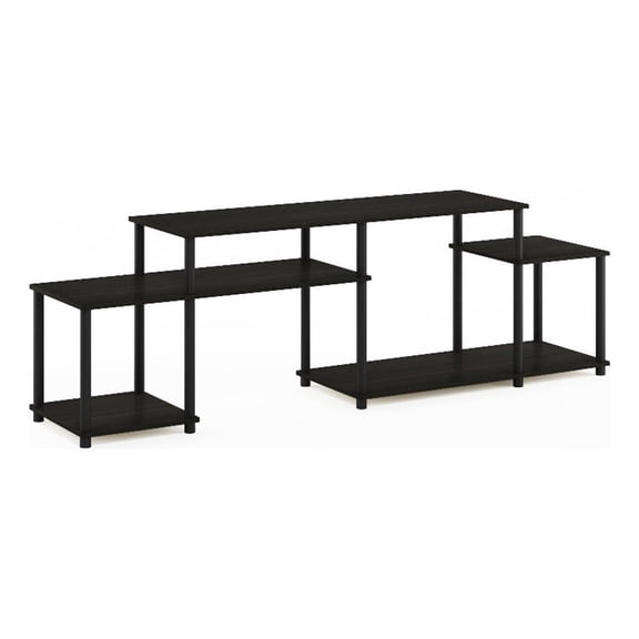 Pemberly Row Turn-N-Tube Handel TV Stand for TV up to 55-inch in Espresso/Black