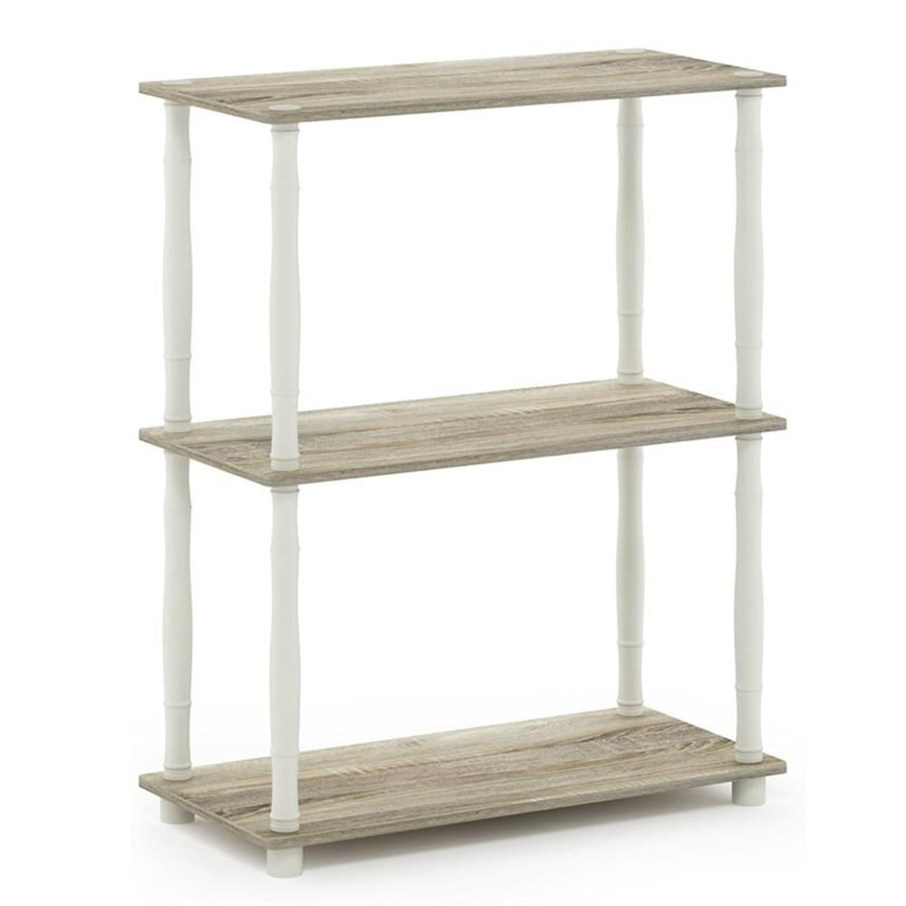 Pemberly Row Turn-N-Tube Wood 3-Tier Shelf Display Rack with Classic ...