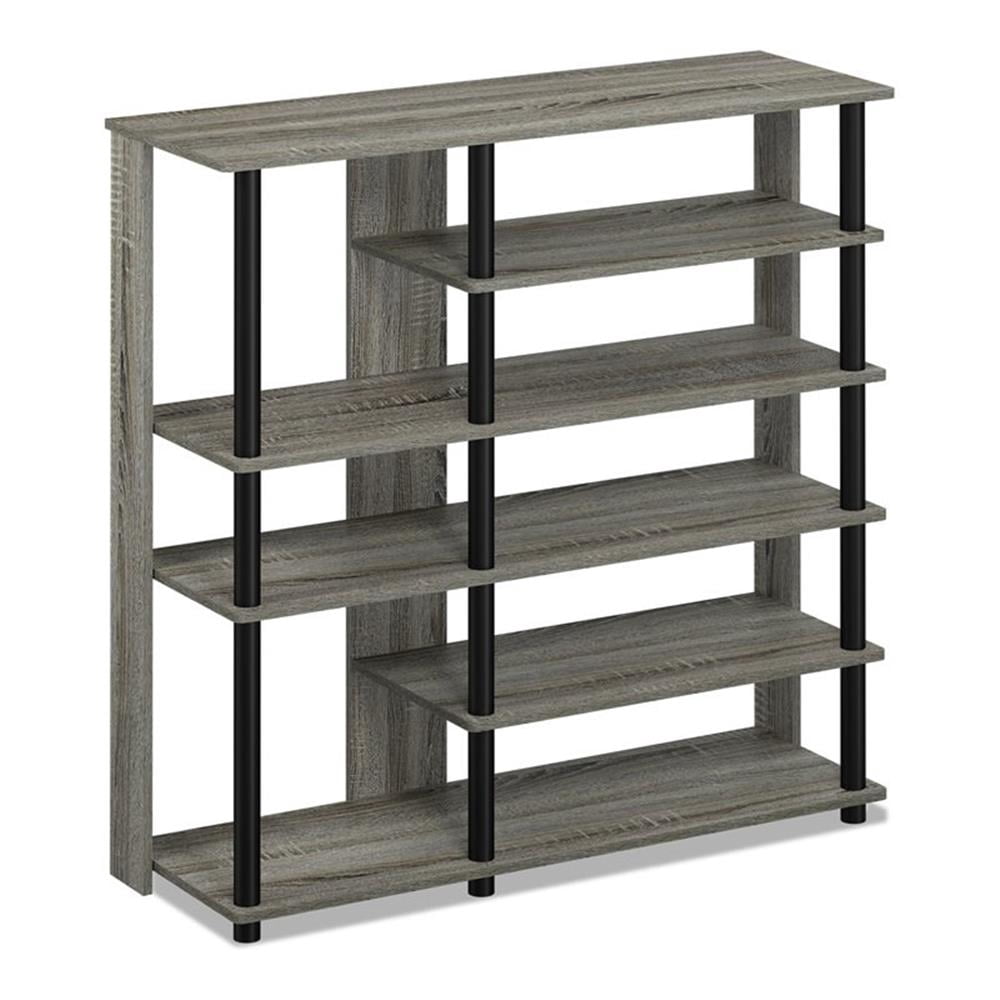 Multi Storie Shoe Rack Pemberly Row Turn-N-Tube Wood Multi Storage Shoe Rack in French Oak ...