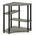 thumbnail image 1 of Pemberly Row Turn-N-Tube Wood Space Saving Corner Desk in Oak Gray/Black, 1 of 6