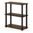 thumbnail image 1 of Pemberly Row Turn-S-Tube Wood 3-Tier Compact Shelf Display Rack in Walnut/Brown, 1 of 6