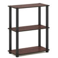 thumbnail image 1 of Pemberly Row Turn-S-Tube Wood 3-Tier Shelf Display Rack in Cherry/Black, 1 of 6