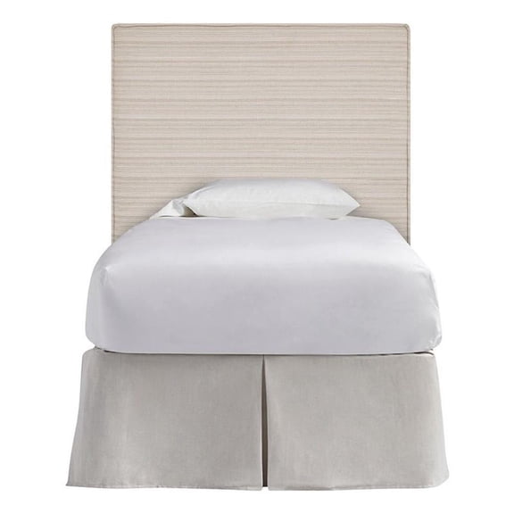 Pemberly Row Twin Drift Upholstered Headboard with Rattan Frame