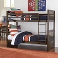 thumbnail image 1 of Pemberly Row Twin Over Twin Bunk Bed in Chocolate Brown, 1 of 3