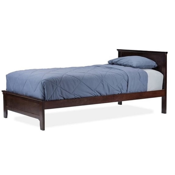 Pemberly Row Twin Panel Bed in Cappuccino