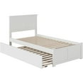 thumbnail image 1 of Pemberly Row Madison Twin Wood Platform Bed and Twin Trundle in White, 1 of 7