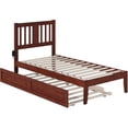 thumbnail image 1 of Pemberly Row Twin Spindle Bed and Trundle with USB Charger in Walnut, 1 of 6