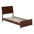 thumbnail image 1 of Pemberly Row Valencia Twin XL Low Profile Wood Platform Bed in Walnut, 1 of 12
