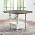 thumbnail image 1 of Pemberly Row Two-Tone Ivory and Dark Oak Round Counter Height Table, 1 of 4