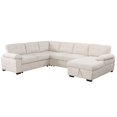 Pemberly Row UShaped Sleeper Sectional Sofa Pull Out Bed Storage