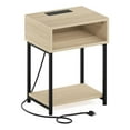 thumbnail image 1 of Pemberly Row USB and Type-C Charging Port Open Storage Side Table Bauhaus Oak, 1 of 6