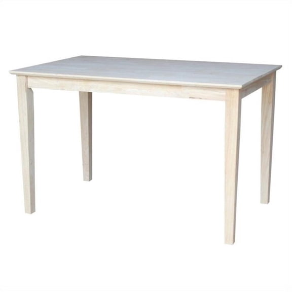 Pemberly Row Unfinished 30" Solid Dining Table with Shaker Legs