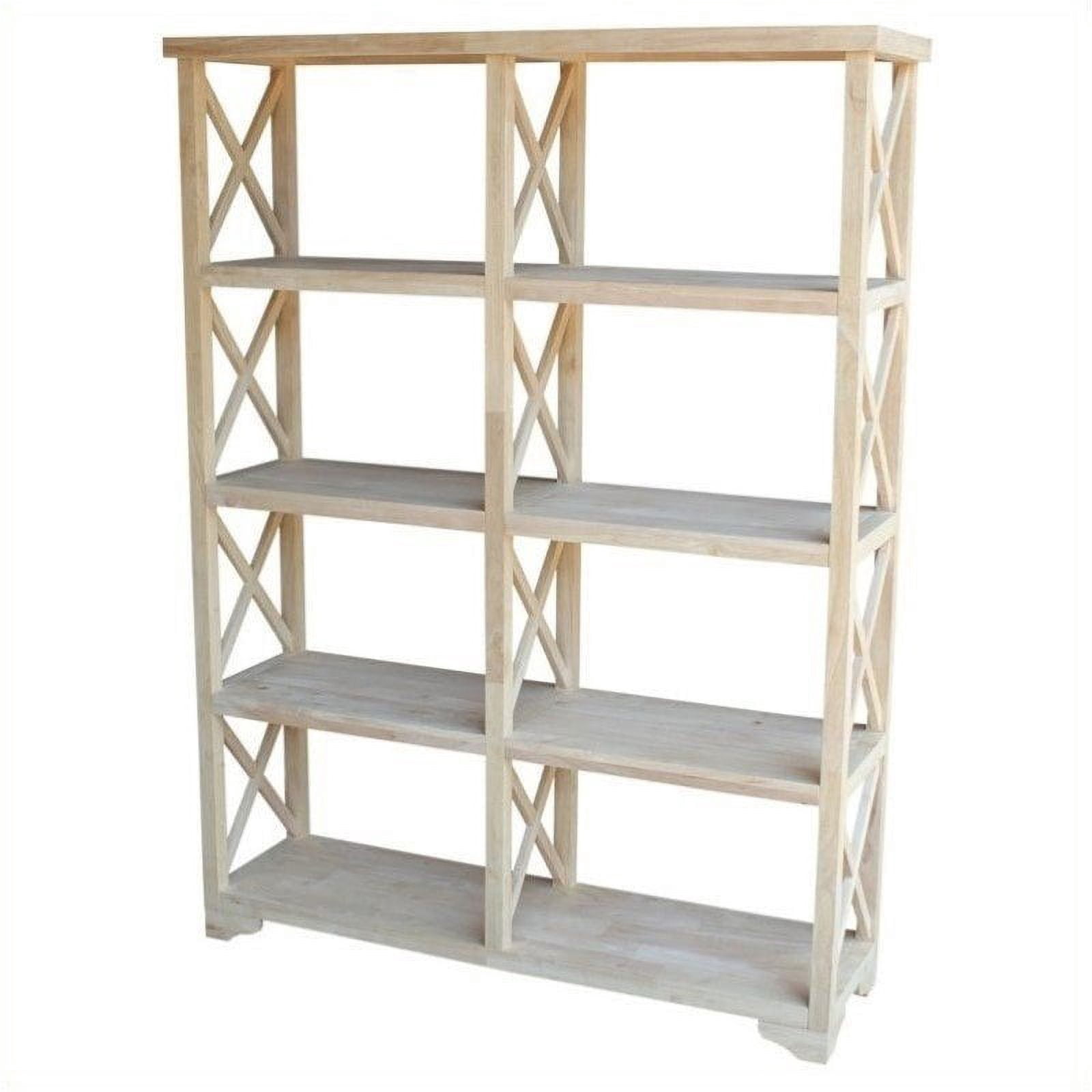 Pemberly Row Unfinished 4-Tier 'X' Sided Double Shelf Unit - Walmart.com