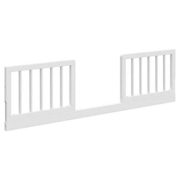 Pemberly Row Universal Wood Toddler Safety Guardrail Kit-Dowel in White