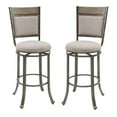 thumbnail image 1 of Pemberly Row Upholstered Bar Stool with Metal Base in Pewter - Set of 2, 1 of 11