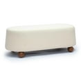 thumbnail image 1 of Pemberly Row Upholstered Fabric Contemporary Accent Cream Boucle Large Ottoman, 1 of 6