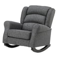 thumbnail image 1 of Pemberly Row Upholstered Fabric & Wood Rocking Chair in Gray, 1 of 5