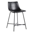 thumbnail image 1 of Pemberly Row Upholstered Metal Counter Stool with X Base in Black, 1 of 12