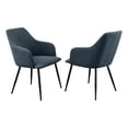 thumbnail image 1 of Pemberly Row Upholstered Metal Dining Arm Chair - Indigo Blue, 1 of 5