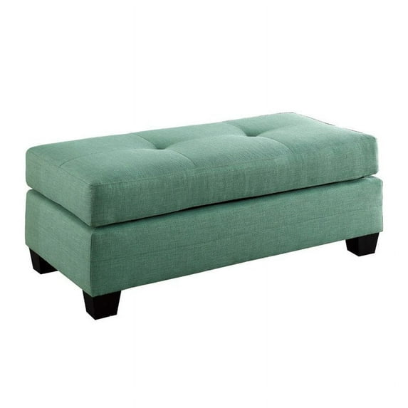 Pemberly Row Upholstered Ottoman in Green