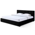 thumbnail image 1 of Pemberly Row Upholstered Platform King Bed in Black Boucle Fabric, 1 of 8