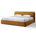 thumbnail image 1 of Pemberly Row Upholstered Platform King Bed in Mustard Boucle Fabric, 1 of 10