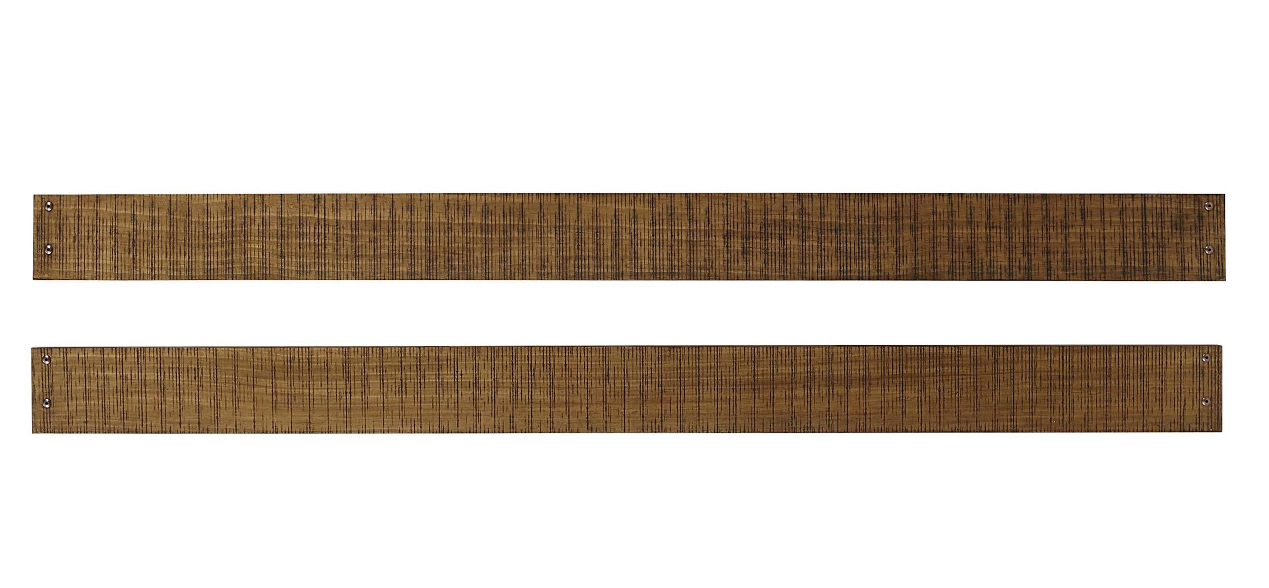 Pemberly Row Urban Rustic Transitional Wood Bed Rails in Brushed Wheat Brown
