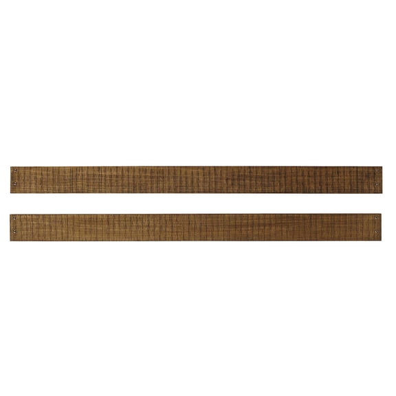 Pemberly Row Urban Rustic Transitional Wood Bed Rails in Brushed Wheat Brown