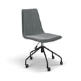 thumbnail image 1 of Pemberly Row Velvet Chair Rolling Swivel Task Chair in Silver, 1 of 6