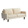 thumbnail image 1 of Pemberly Row Velvet Sofa Modern Couch with Wooden Legs for Living Room-Beige, 1 of 9