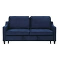 thumbnail image 1 of Pemberly Row Velvet Upholstered Convertible Studio Sofa in Navy, 1 of 9