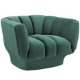 thumbnail image 1 of Pemberly Row Vertical Channel Tufted Velvet Armchair in Green, 1 of 4