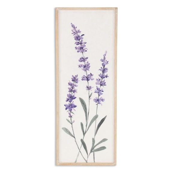 Pemberly Row Vertical Flowering Lavender Bouquet Wall Panel Left