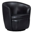 thumbnail image 1 of Pemberly Row Vintage Onyx Genuine Italian Leather Swivel Club Chair, 1 of 9