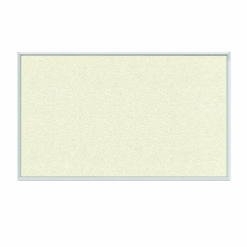 Pemberly Row Vinyl 18" x 24" Bulletin Board with Aluminum Frame in Ivory