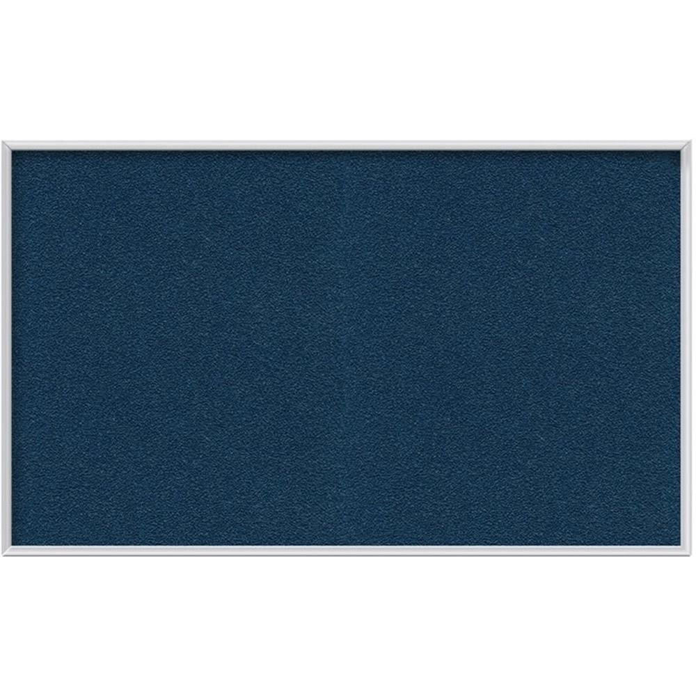 Pemberly Row Vinyl 18" x 24" Bulletin Board with Aluminum Frame in Navy