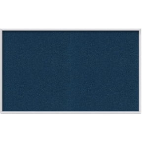 Pemberly Row Vinyl 18" x 24" Bulletin Board with Aluminum Frame in Navy