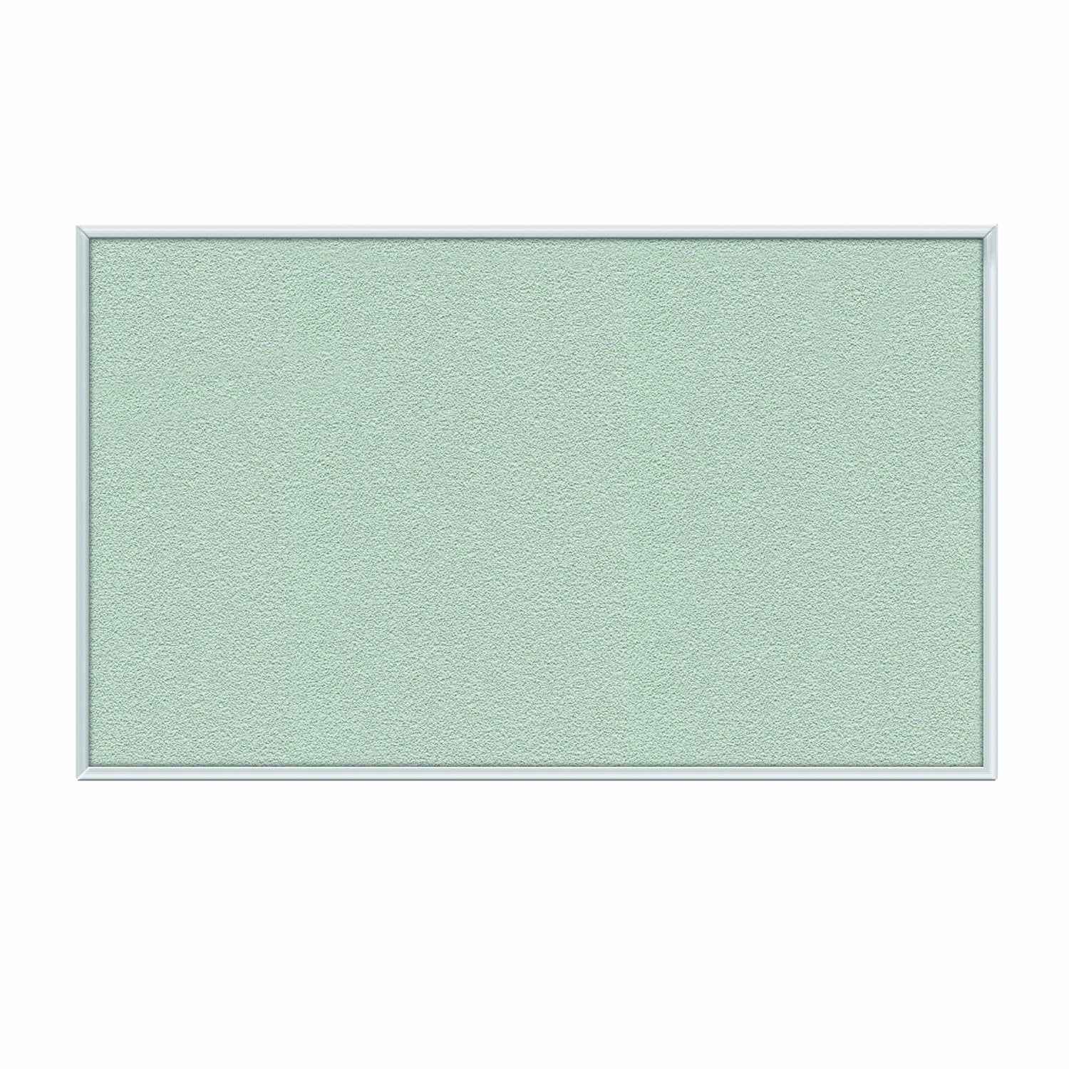Pemberly Row Vinyl 2' x 3' Bulletin Board with Aluminum Frame in Silver