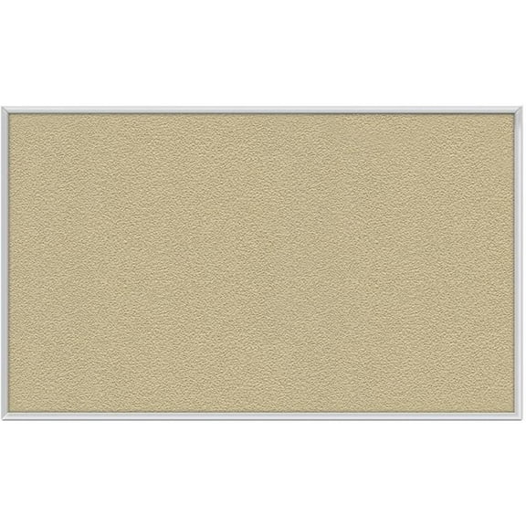 Pemberly Row Vinyl 3' x 4' Bulletin Board with Aluminum Frame in Caramel